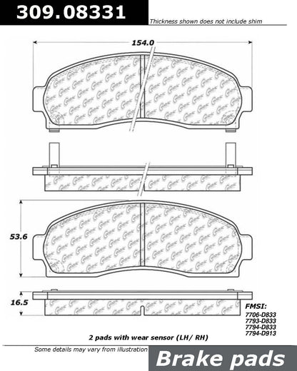 StopTech Sport Brake Pads With Shims And Hardware