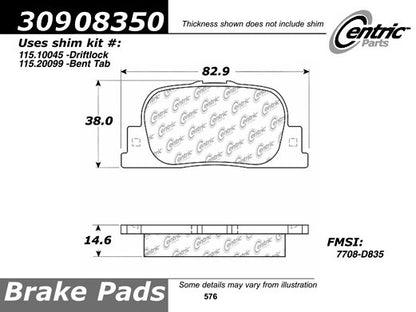 StopTech Sport Brake Pads With Shims And Hardware