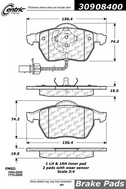 StopTech Sport Brake Pads With Shims And Hardware