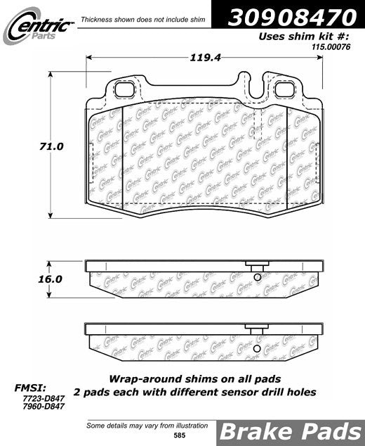 StopTech Sport Brake Pads With Shims And Hardware