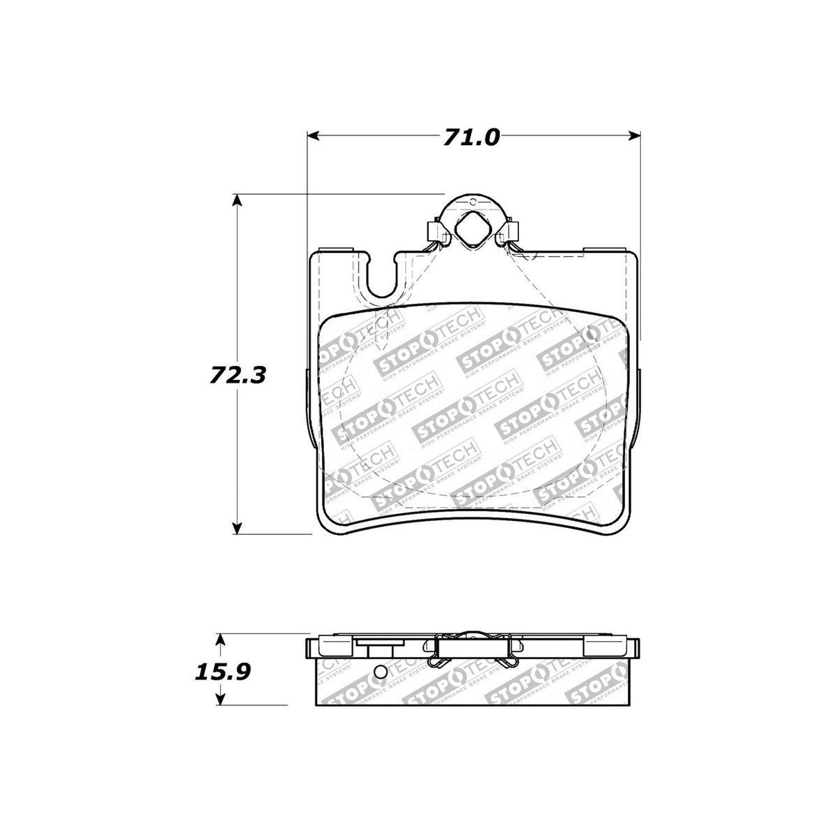 StopTech Sport Brake Pads With Shims And Hardware