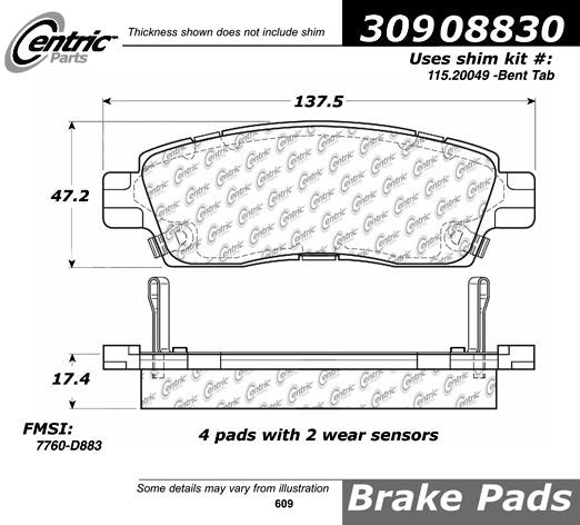 StopTech Sport Brake Pads With Shims And Hardware