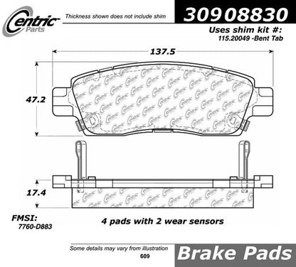 StopTech Sport Brake Pads With Shims And Hardware
