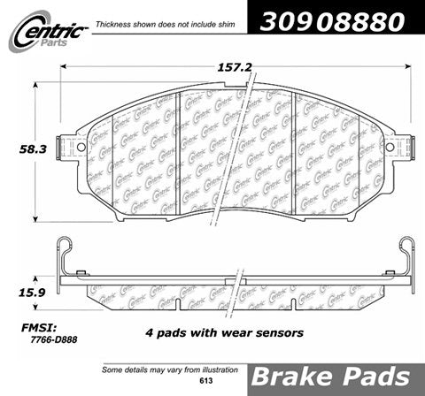StopTech Sport Brake Pads With Shims And Hardware