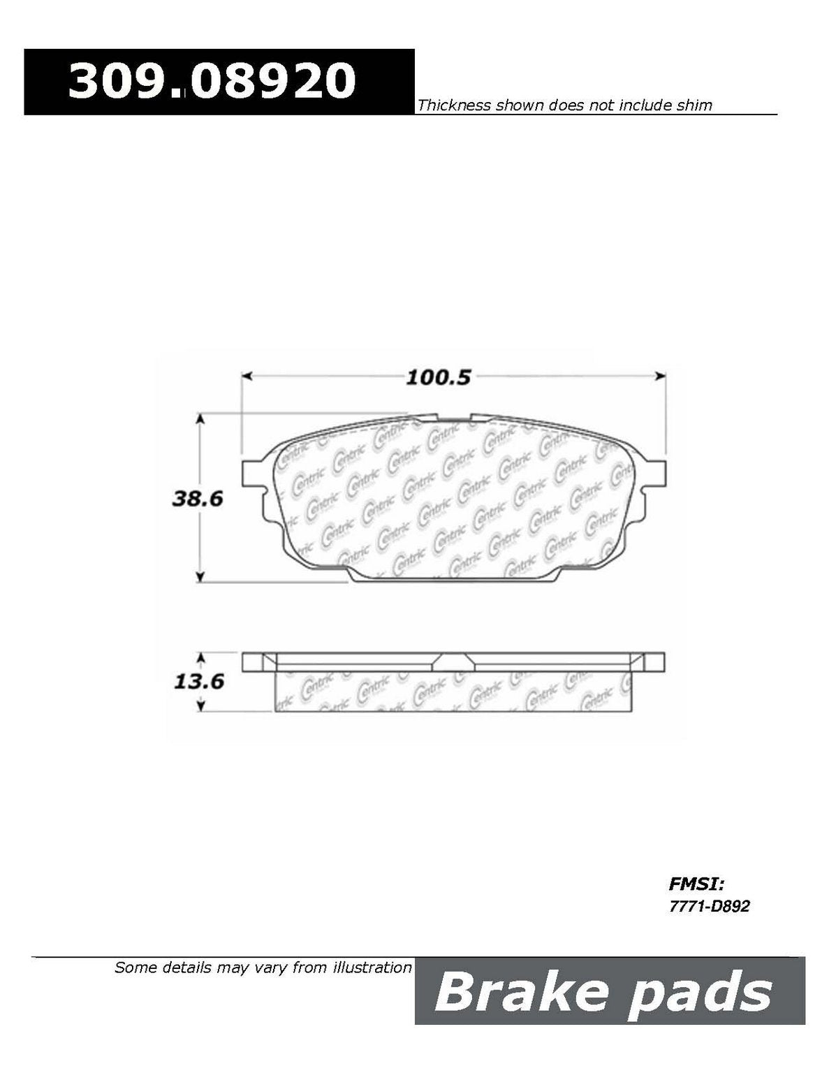 StopTech Sport Brake Pads With Shims And Hardware