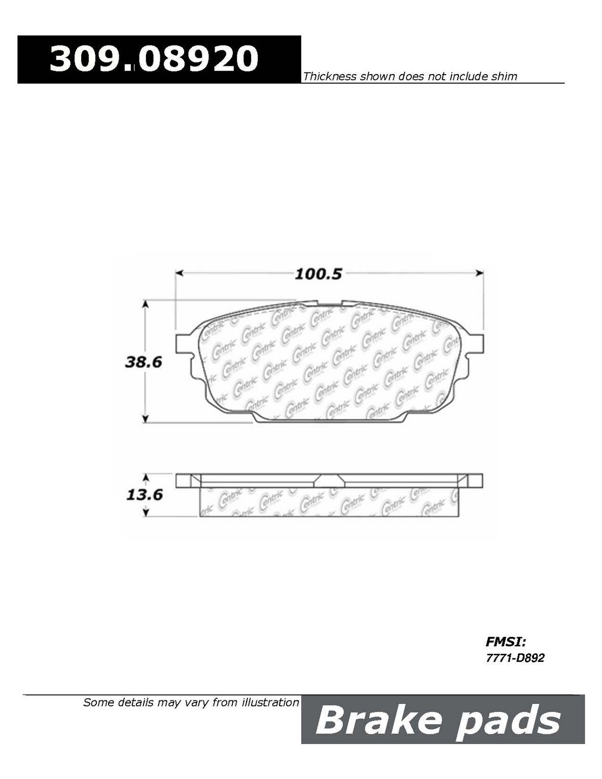 StopTech Sport Brake Pads With Shims And Hardware