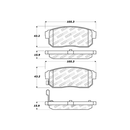 StopTech  Sport Brake Pads With Shims And Hardware
