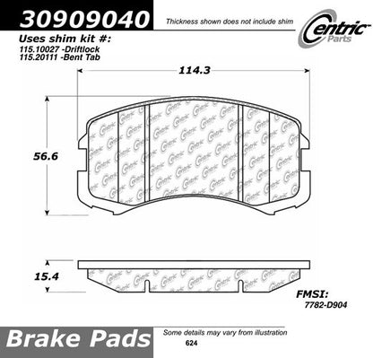 StopTech  Sport Brake Pads With Shims And Hardware