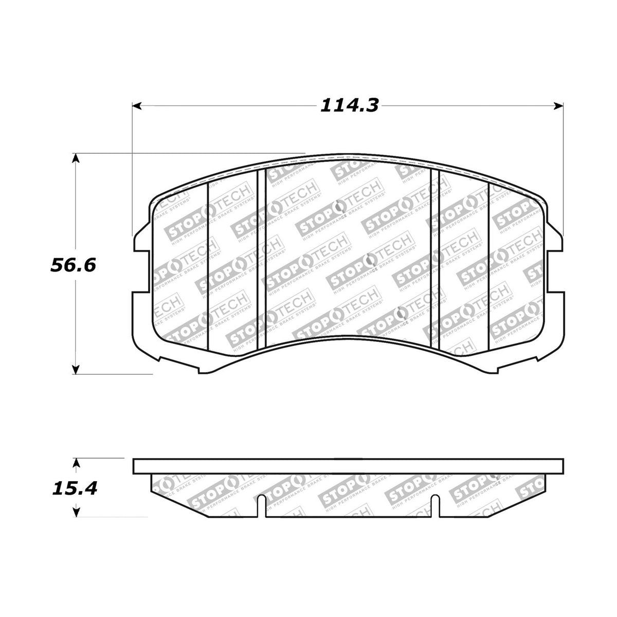 StopTech  Sport Brake Pads With Shims And Hardware