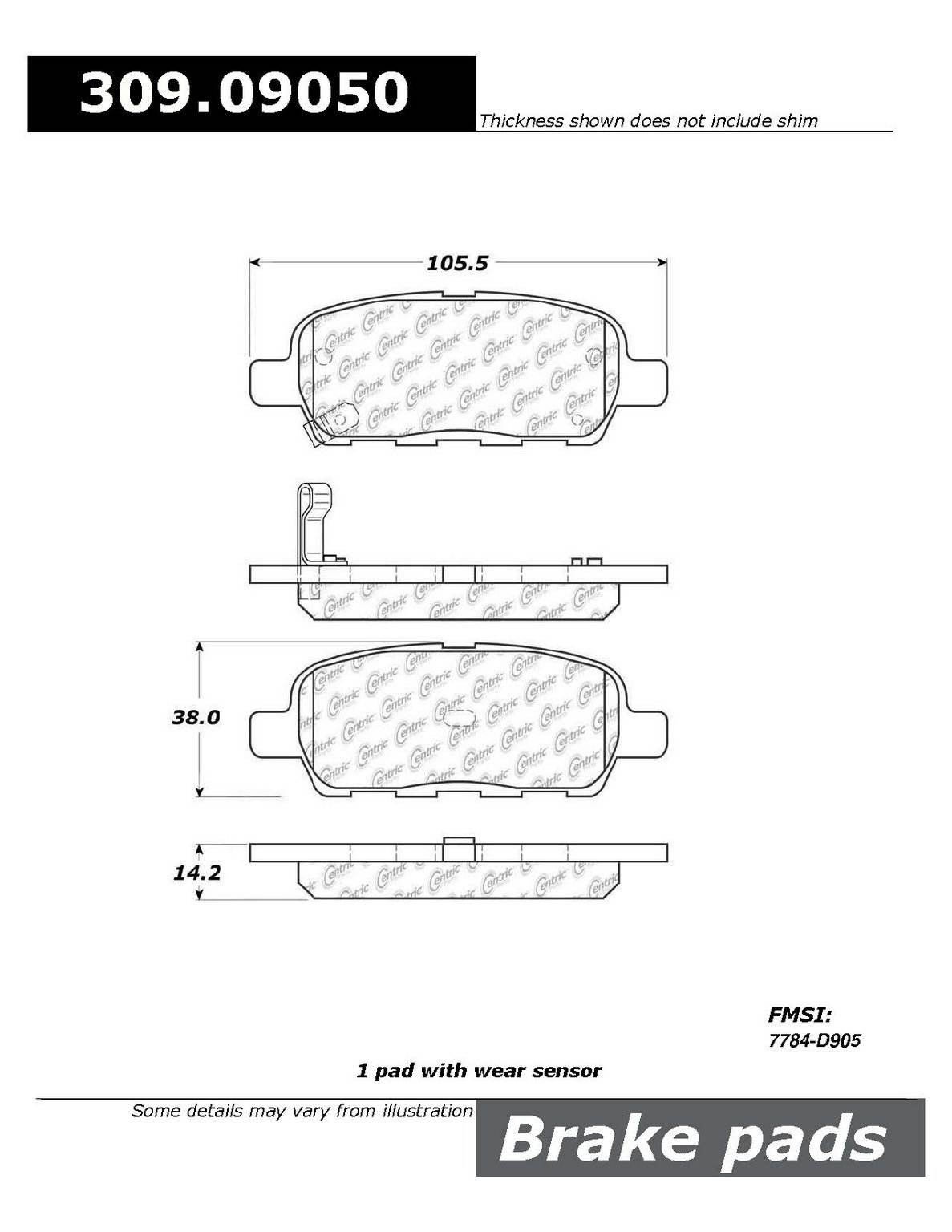 StopTech Sport Brake Pads With Shims And Hardware
