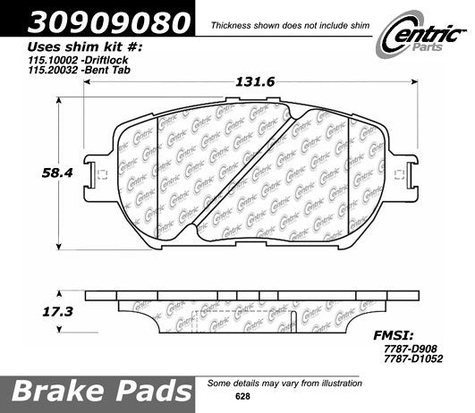 StopTech Sport Brake Pads with Shims and Hardware