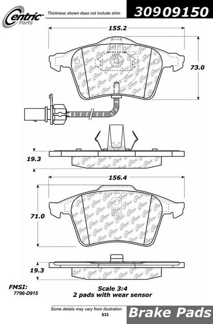 StopTech Sport Brake Pads With Shims And Hardware