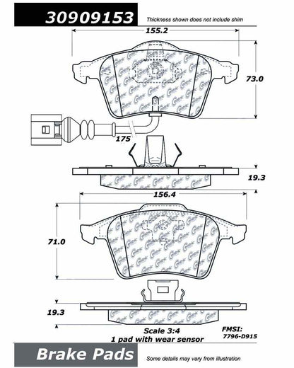 StopTech  Sport Brake Pads With Shims And Hardware