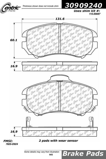 StopTech  Sport Brake Pads With Shims And Hardware