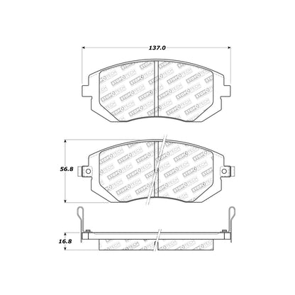StopTech Sport Brake Pads With Shims And Hardware