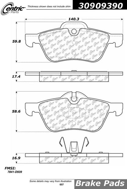 StopTech Sport Brake Pads With Shims And Hardware