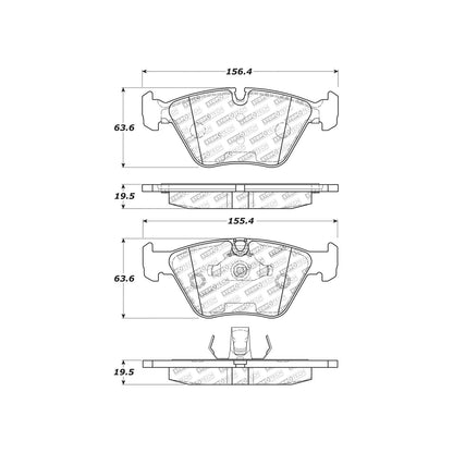 StopTech Sport Brake Pads With Shims And Hardware
