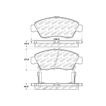 StopTech Sport Brake Pads With Shims And Hardware