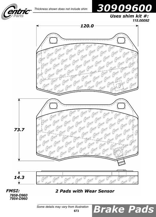 StopTech Sport Brake Pads With Shims And Hardware