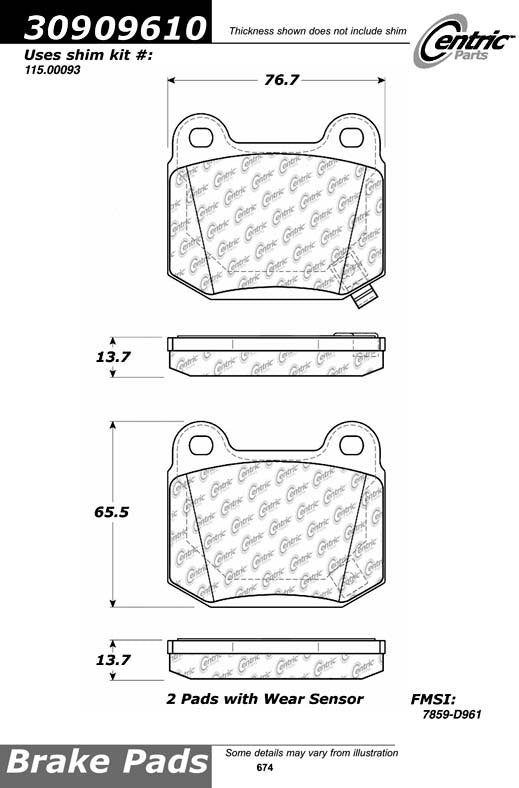 StopTech Sport Brake Pads With Shims And Hardware