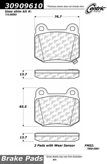 StopTech Sport Brake Pads With Shims And Hardware