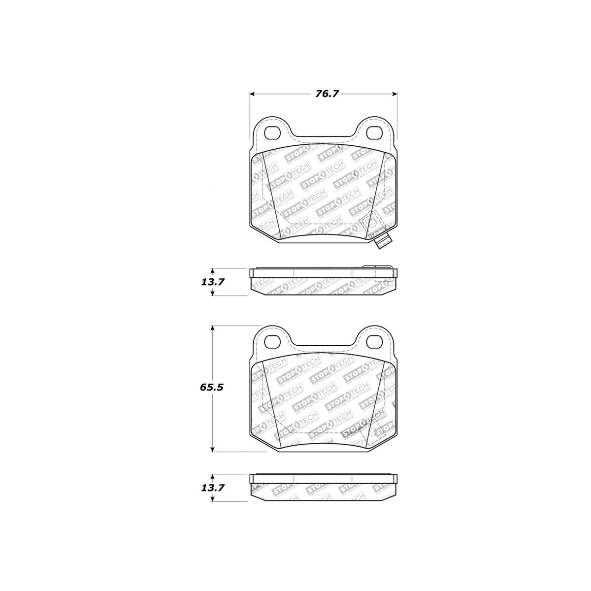 StopTech Sport Brake Pads With Shims And Hardware