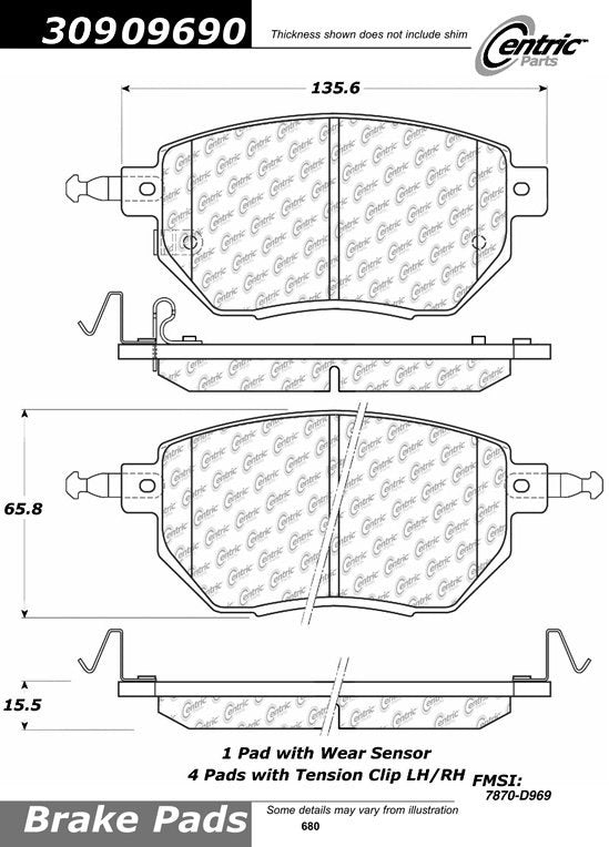 StopTech  Sport Brake Pads With Shims And Hardware