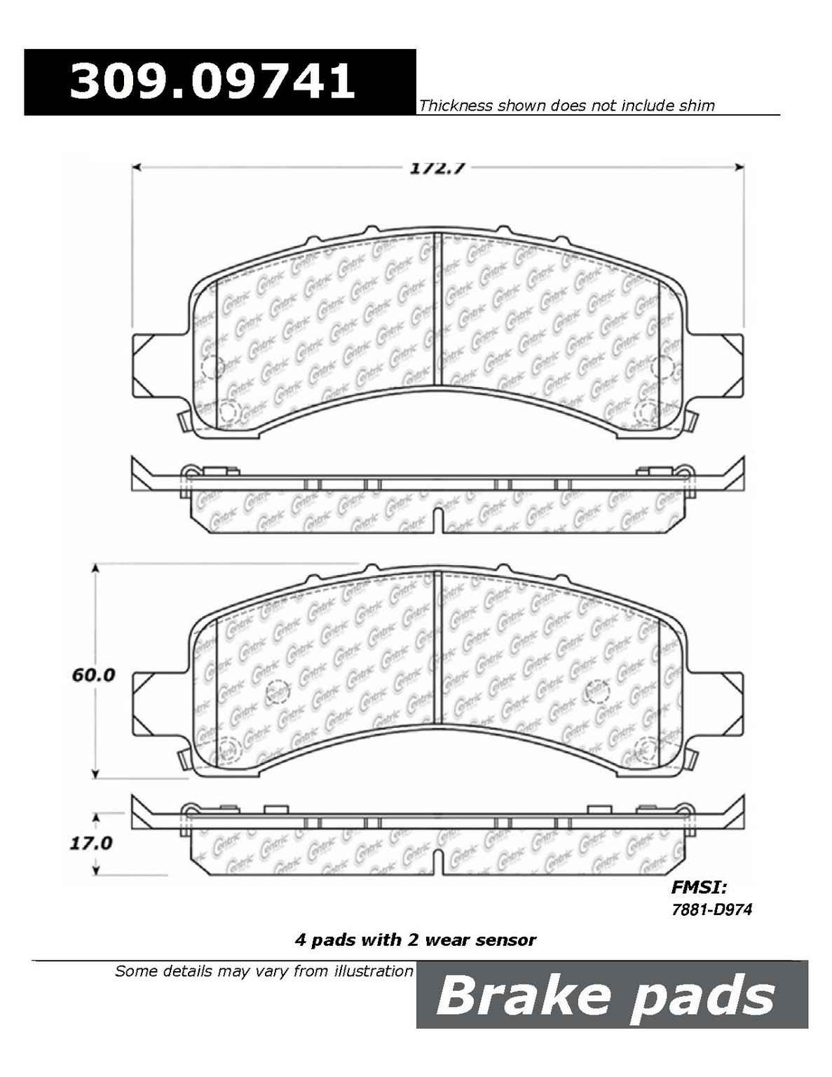 StopTech Sport Brake Pads With Shims And Hardware