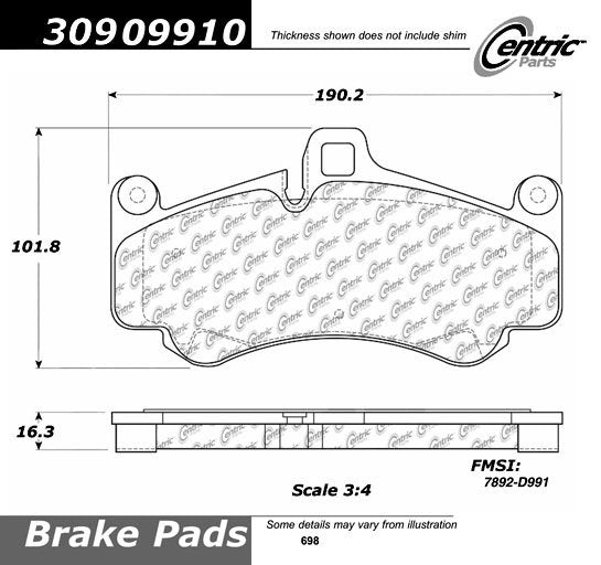 StopTech Sport Brake Pads With Shims
