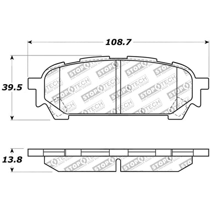 StopTech Sport Brake Pads With Shims And Hardware