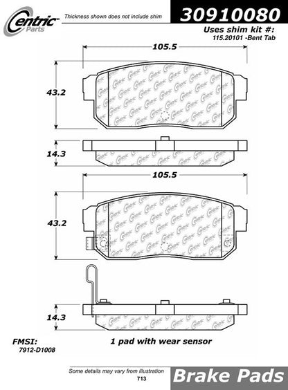 StopTech Sport Brake Pads With Shims And Hardware