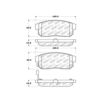 StopTech Sport Brake Pads With Shims And Hardware
