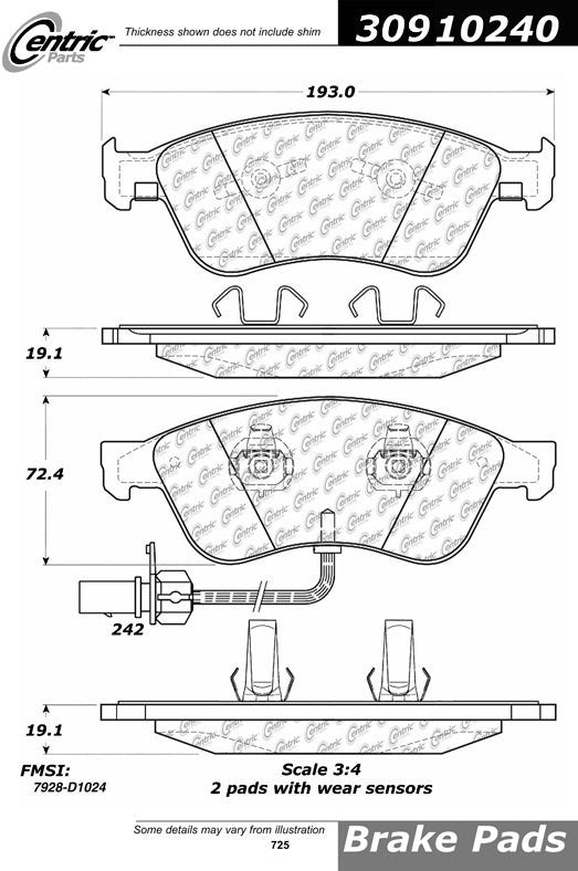 StopTech Sport Brake Pads With Shims And Hardware