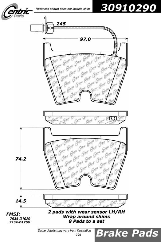 StopTech Sport Brake Pads With Shims And Hardware