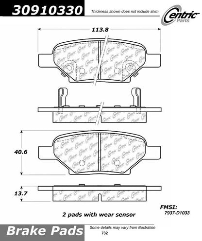 StopTech Sport Brake Pads With Shims And Hardware
