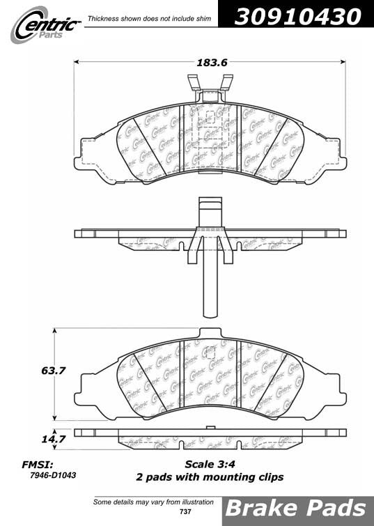 StopTech Sport Brake Pads With Shims And Hardware