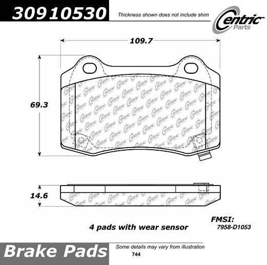 StopTech Sport Brake Pads With Shims And Hardware