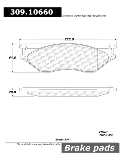 StopTech Sport Brake Pads w/Shims - Rear 309.10660