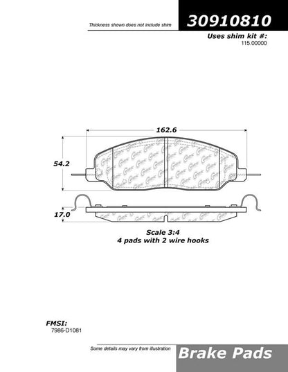 StopTech Sport Brake Pads With Shims And Hardware