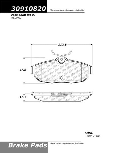 StopTech Sport Brake Pads With Shims And Hardware