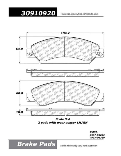 StopTech Sport Brake Pads With Shims And Hardware