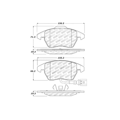 StopTech Sport Brake Pads With Shims And Hardware