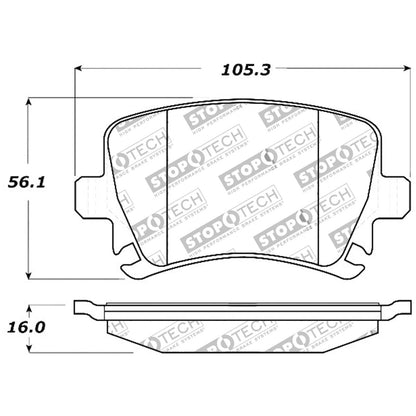StopTech Sport Brake Pads With Shims And Hardware