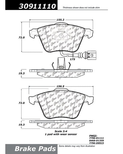 StopTech Sport Brake Pads With Shims And Hardware