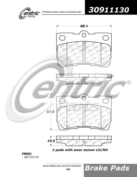 StopTech Sport Brake Pads With Shims And Hardware