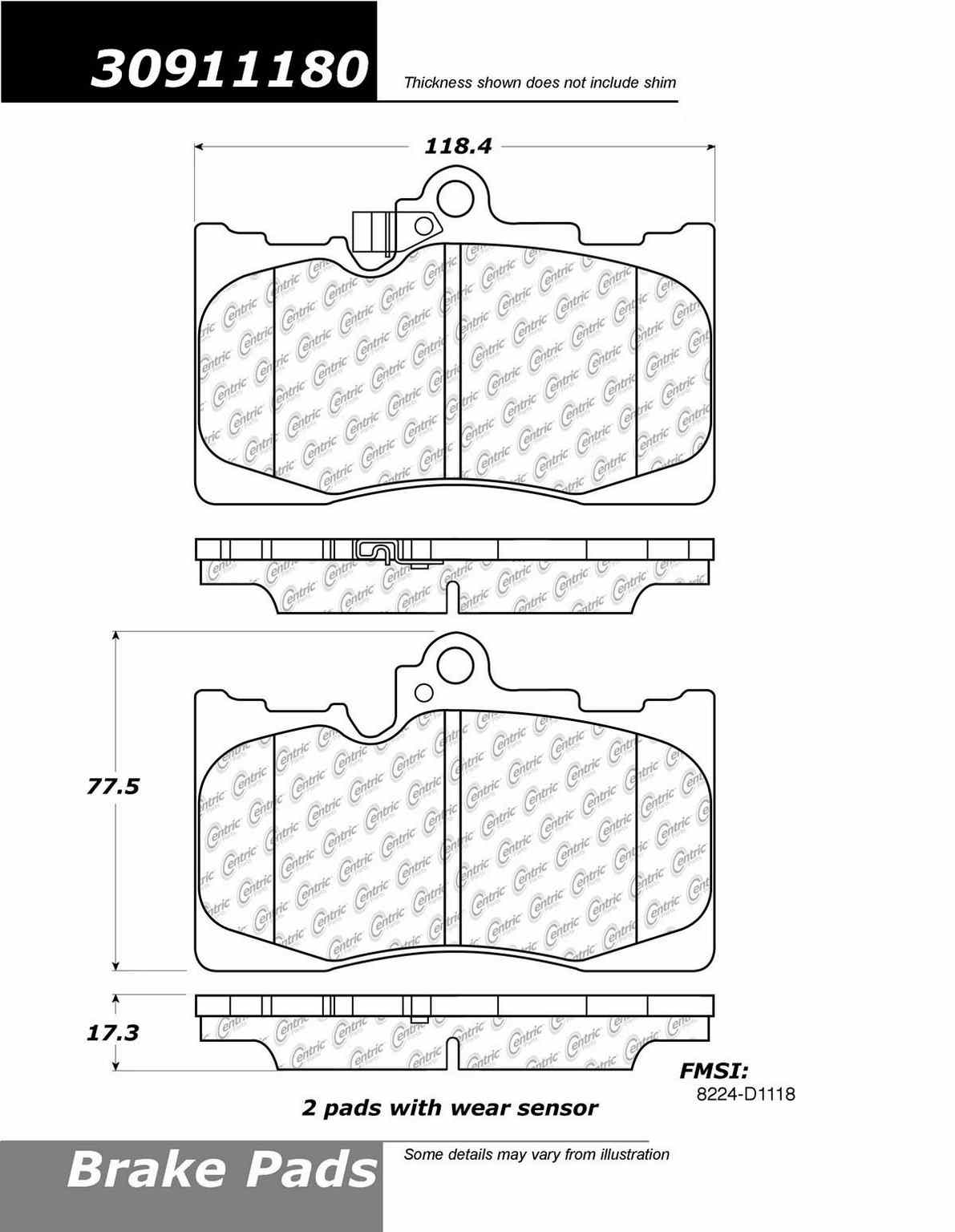 StopTech Sport Brake Pads With Shims And Hardware