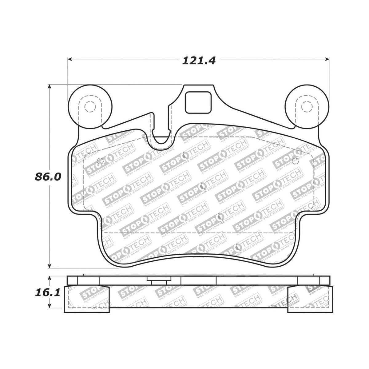 StopTech Sport Brake Pads With Shims