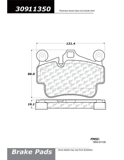 StopTech Sport Brake Pads With Shims