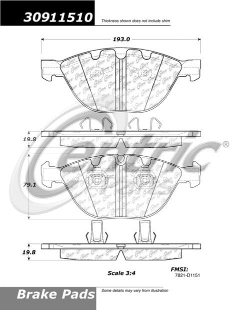 StopTech Sport Brake Pads With Shims And Hardware