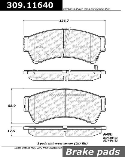 StopTech Sport Brake Pads With Shims And Hardware